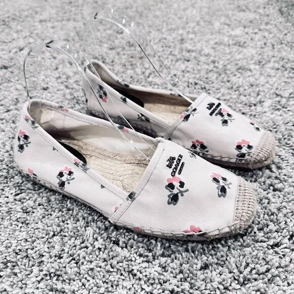 Coach Rhodelle Slip On Espradille Cream Floral Rose Casual Shoe Size 7.5 - Picture 1 of 8